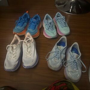 Ladies Hoka shoes.